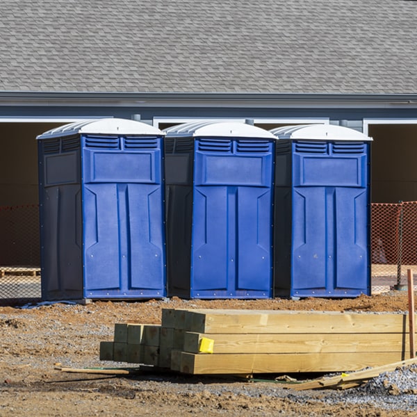 how often are the portable restrooms cleaned and serviced during a rental period in Andalusia IL